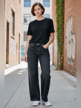 PacSun Black Wide-Leg Jeans for Women